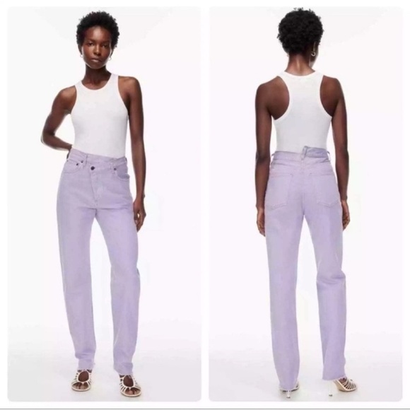 AGOLDE Criss Cross High Rise Straight Jeans In Hard Candy - Picture 1 of 10
